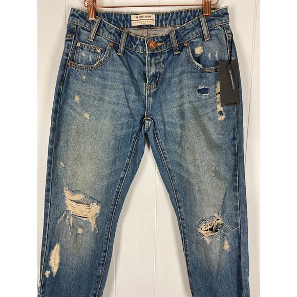 One x OneTeaspoon Womens SZ 26 Freebirds Low Waist 7/8 Skinny Leg Jeans NWT - Picture 3 of 9
